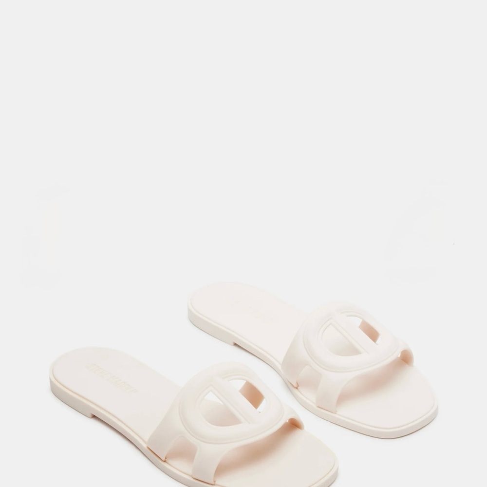 Stylish Cream Slide Sandals